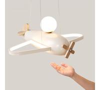 LLXDFUU Bomboniera per bambini Lampada da camera da letto per aereo Lampadario per cameretta per bambini Crema Vento Lampada a sospensione per camera da letto Lampada a sospensione per camera da letto