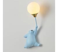 LLXDFUU G9 Lampada da parete a palloncino con orso cartoon Lampada da parete cablata per camera da letto per bambini Paralume stampato in 3D Camera da letto Soggiorno Applique da parete Fata Montaggio