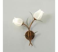 LLXDFUU Home Decor Fiore Applique Da Parete Per Camera Da Letto Nordic Modern Milk Glass Wall Light Rosa Floreale Bagno Lampada Da Parete Rosa Corridoio Lampada Da Parete Per Comodino Soggiorno Fattor