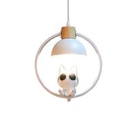 LLXDFUU Lampada a sospensione a forma di cartone animato Illuminazione a sospensione da comodino per soggiorno per bambini Lampada a sospensione moderna Carrello carino Lampada a sospensione bianca da