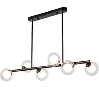 LLXDFUU Lampadario Sputnik a 6 luci Prezzo di fabbrica Lanterna in vetro Lampada a sospensione moderna Lampada a sospensione Mid-Century Plafoniera dorata per l'arredamento dell'isola della cucina Sog