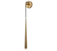 LLXDFUU Mini Applique da parete a barra lineare lunga moderna Lampada da parete a LED per camera da letto lineare Lampada da parete a parete da bagno in oro vintage per corridoi Balconi Applique a LED