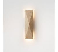 LLXDFUU Moderna Pietra Naturale Portico Anteriore Applique Wabi Sabi Applique Da Parete Per Corridoio Esterno Giallo Travertino Luce Notturna LED Lampada Da Parete Rettangolo Su Giù Soggiorno Applique