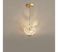 LLXDFUU Moderne lampade a sospensione a 3 colori Comodino francese in cristallo Mini lampada a sospensione a soffitto Lampadari di cristallo di lusso per sala da pranzo Camera da letto Cucina Isola Fo