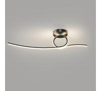 LLXDFUU Plafoniera a LED a striscia lunga moderna per corridoi Lampada da soffitto a LED lineare curva da 70 cm Lampada da soffitto a montaggio semi-incasso Metà del secolo vicino a plafoniera per bag