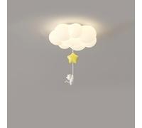 LLXDFUU Plafoniera da soffitto a semi-incasso Linea a 1 luce Plafoniera da soffitto a sospensione Mid Century Modern Vicino alla plafoniera Lampada da soffitto a nuvola per camera da letto Corridoio C