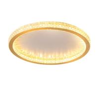 LLXDFUU Plafoniere moderne a LED in cristallo Lampadari da soffitto a 3 colori con montaggio a incasso Lampada da soffitto con paralume a tamburo 60 cm Lampada da soffitto in cristallo di grandi dimen