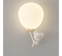 LLXDFUU Sconce da parete bianco latte per camera da letto per bambini 12W Lampada da parete per cameretta dei bambini Lampada da parete a LED Lampada da parete moderna nordica per animali da cartone a