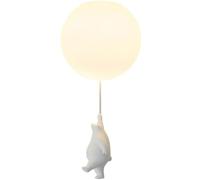 LLXDFUU Simpatico Orso Plafoniera Lampadario A Forma Di Orso Cartone Animato Lampada Da Soffitto Per Montaggio A Incasso Soggiorno Plafoniera Con Palloncino Bianco A Luce Singola Per La Camera Dei Bam