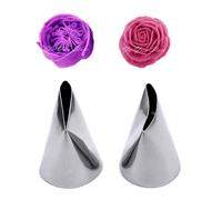 LLXTJJY Set di beccucci per Dolci 2 PCS/Set Large Rose Petal Tips Icing Nozzle Decorating Tip Sugarcraft Cake Decorating Tools Baking Tools Bakeware Beccucci per Dolci