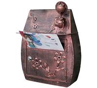 llxyzrzbhd Cassetta Posta Cassetta Postale Cassetta delle Lettere Cassette postali Impermeabili in Stile Vintage per Esterni (Villa a Parete con Serratura) 913(Color:Brown)