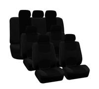 LLYIXUAI Coprisedili universali per auto a sette posti Tappetino per furgone Set da 13 pezzi per 7 Set Completo coprisedili(Black)
