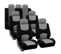 LLYIXUAI Coprisedili universali per auto a sette posti Tappetino per furgone Set da 13 pezzi per 7 Set Completo coprisedili(Ash)