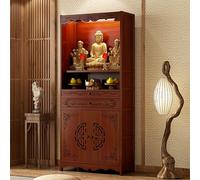 LLYLAFDC Buddha Altar Cabinet Bamboo Furniture, Altar Shelf For Buddha Statues Special Table Supplies Placement Counter Household Standing Cabinet(27.5in)