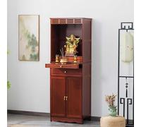 LLYLAFDC Buddha Altar Shrine Cabinet,Decorative Buddhist Altar Bamboo Buddha Shelf,Altar Table With Storage Day Of The Dead Altar Stand(Red,19.6 * 68in)