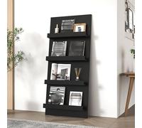 LLYLAFDC Libreria Dietro la Porta, Scaffale Angolare Verticale Moderno, Mobile Alto e Stretto Autoportante, Organizzatore Salvaspazio per Soggiorno, Camera, Ufficio(Black,43 * 160cm)