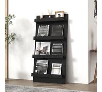 LLYLAFDC Libreria Dietro la Porta, Scaffale Angolare Verticale Moderno, Mobile Alto e Stretto Autoportante, Organizzatore Salvaspazio per Soggiorno, Camera, Ufficio(Black,53 * 120cm)