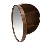 LLZJDDPLY Armadietto Bagno, Specchiera Bagno con Contenitore, Mobiletto Bagno con Specchio Portaoggetti a Parete, per Riporre Medicinali, Cosmetici, Articoli da Toeletta(Brown,50cm/20in)