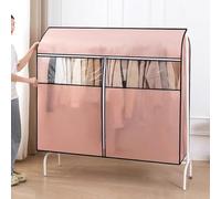 LLZJDDPLY Copriabiti da Armadio Copertura for Stand Appendiabiti Protettiva Antipolvere Telo Copri Stender Vestiti con Finestra Trasparente Visibile(Pink,150x120cm/59x47in)