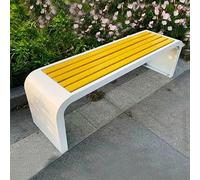 LLZJDDPLY Panchina da Giardino Esterno, Panca da Esterno, Panca Spogliatoio, Design con Strisce di Legno in Plastica Senza Schienale, Capacità 500 kg(E,100cm/39in)