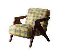 LLZJDDPLY Poltrona Relax Moderna di Metà Secolo, Poltrona da Lettura Imbottita, Poltrone Sofa Divano for Soggiorno, Camera da Letto, Appartamento, Facile da Montare(Yellow)