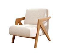 LLZJDDPLY Poltrona Relax Moderna di Metà Secolo, Poltrona da Lettura Imbottita, Poltrone Sofa Divano for Soggiorno, Camera da Letto, Appartamento, Facile da Montare(White)