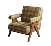 LLZJDDPLY Poltrona Relax Moderna, Poltrona da Lettura, Poltrone Sofa, Divano Singolo per La Lettura, Camera da Letto, Sala d'attesa Dell'appartamento(Yellow)