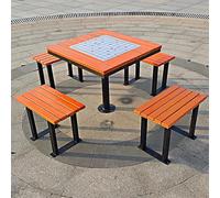 LLZJDDPLY Tavolo da Giardino Esterno con Sedie, 5-teiliger Tavolo da Giardino con Sedie, für Veranda, Pool, Hof Und Garten(Orange,A)