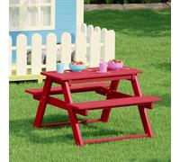 LLZJDDPLY Tavolo da Picnic per Bambini in HDPE, tavolo da esterno con 2 Panchine, Resistente agli Agenti Atmosferici per Giardino, Terrazzo, Stanza dei Giochi, Facile da Montare(Red)