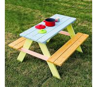 LLZJDDPLY Tavolo da Picnic per Bambini, Tavolo da Giardino con Panche, Tavolino e Sedie per Bambini, per Cortile, Giardino, Prato, Regalo per Bambine