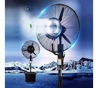 LLZJDDPLY Ventilatore con Nebulizzatore Acqua con Serbatoio d'acqua da 40 L, Ventilatore Ghiaccio con Oscillazione a 90° per il Raffreddamento, Patio, Garage, Palestra, Officina(750/350W)