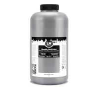 LM-Kreativ Pittura murale metallica, 2 l, color argento, a base d'acqua, altamente coprente, metallizzata e glitter per interni eleganti. Colore della cucina e mobili per il fai da te creativo