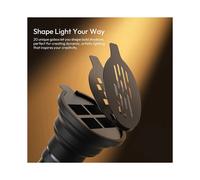 LM01 RGB LED Flashlight with LA04 Light Stand Adapter Bracket Ambient Light with 20 Filters Projection Lighting