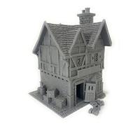 LM3D Briarwood House 4, Scenografia Medievale Fantasy 28mm, Edificio per giochi da tavolo - Intatto o in rovina