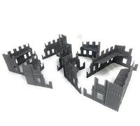 LM3D Scenografia - 8 Edifici in Rovine Ideale per Warhammer 40k, Kill Team e altri Wargames Sci-Fi - 4 modelli diversi - Stampato in 3D