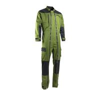 LMA WORKWEAR 1880 - Combinazione Doppia Zip Bicolore - 4136 TRIDENT - Doppia Chiusura, Multitasche, Alta Resistenza - Ideale Agricoltura, Verde schiuma/nero, 8