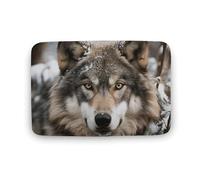 Lmage of Wolf in The Snow - Tappeto da bagno antiscivolo, assorbente, resistente allo sporco, resistente, lavabile, per decorare la casa, 40 x 60 cm