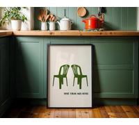 LMAIWANG A Green Stool Bad Rabbit-Debil Tirar Más Fotos/Digital Printing/wall Art/for Living Room Bedroom Kitchen Art Decor(30x45cm/Frameless)