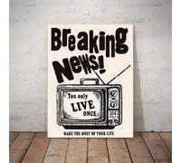 LMAIWANG Classico poster vintage da parete con stampa su tela, moda, ultime notizie, TV, decorazione per la casa, soggiorno, camera da letto, ingresso (40x60 cm/cornice interna)