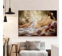 LMAIWANG Dipinto astratto di donna nuda su tela, poster e stampe, quadri da parete, decorazioni per il soggiorno, cornice 80x120 cm