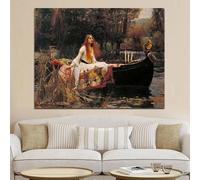 LMAIWANG Famosi poster su tela per il ritratto della signora di Shalott | Poster e stampe vintage in stile nordico 70x100cm senza cornice