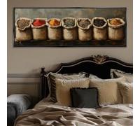 LMAIWANG Poster artistico vintage con erbe aromatiche e spezie, stampe su tela, per la decorazione del soggiorno (20x40 cm/senza cornice)