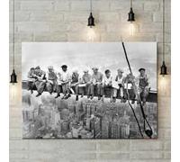 LMAIWANG Pranzo su un grattacielo, poster fotografico della città, stampe artistiche su tela, immagine da parete per soggiorno, camera da letto, arredamento per la casa (40x60 cm/cornice interna)