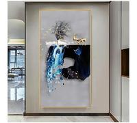 LMAIWANG Quadro decorativo astratto con paesaggio di scogliere del Nord Europa per soggiorno e sala da pranzo, arte murale su tela (80x120 cm/cornice interna)