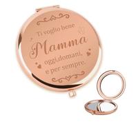LmashRbaiw Festa Della Mamma Idee Regalo Originali Specchio Compatto Pieghevole,Regalo Mamma Compleanno Natale Anniversario Festa Della Donna San Valentino