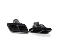 LMCMGIGOLK Terminale Scarico Doppio per Range per Rover per Sport per L494 Silenziatore Quad per Auto in Acciaio Inossidabile Modificato Tubo Scarico con Ugello Quadrato Punte Scarico(Black)