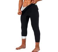 LMCOB Sauna Sudore Pantaloni Corti per Gli Uomini Sauna Leggings Compressione Vita Alta Sauna Pantaloni Sauna Tute per gli uomini Allenamento