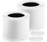 LMEDIT Core Mini filtro di ricambio compatibile con LEVOIT Core Mini purificatore d'aria, 3-in-1 H13 Grade Core Mini-RF True HEPA, confezione da 2, bianco