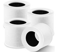 LMEDIT Core Mini filtro di ricambio compatibile con purificatore d'aria LEVOIT Core Mini, filtro HEPA H13 Grade Core Mini-RF True HEPA, confezione da 4, bianco