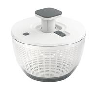 LMETJMA QuickPush Spinner per insalata Grande 6.3QT Lavatrice per verdure Asciugatrice Scolapiatti con scarico Insalatiera e colino JT400